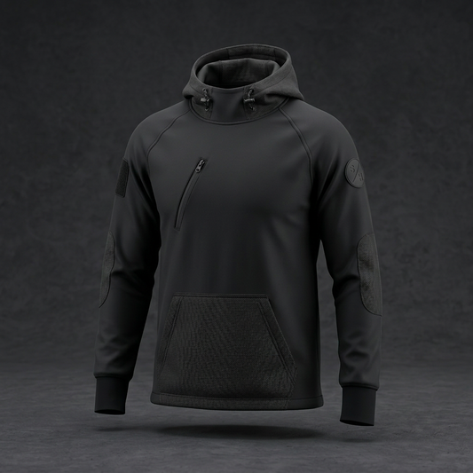 Tank Hoodie 3D front with matching concrete background