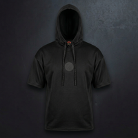 Black Shred Shirt 3D front on concrete